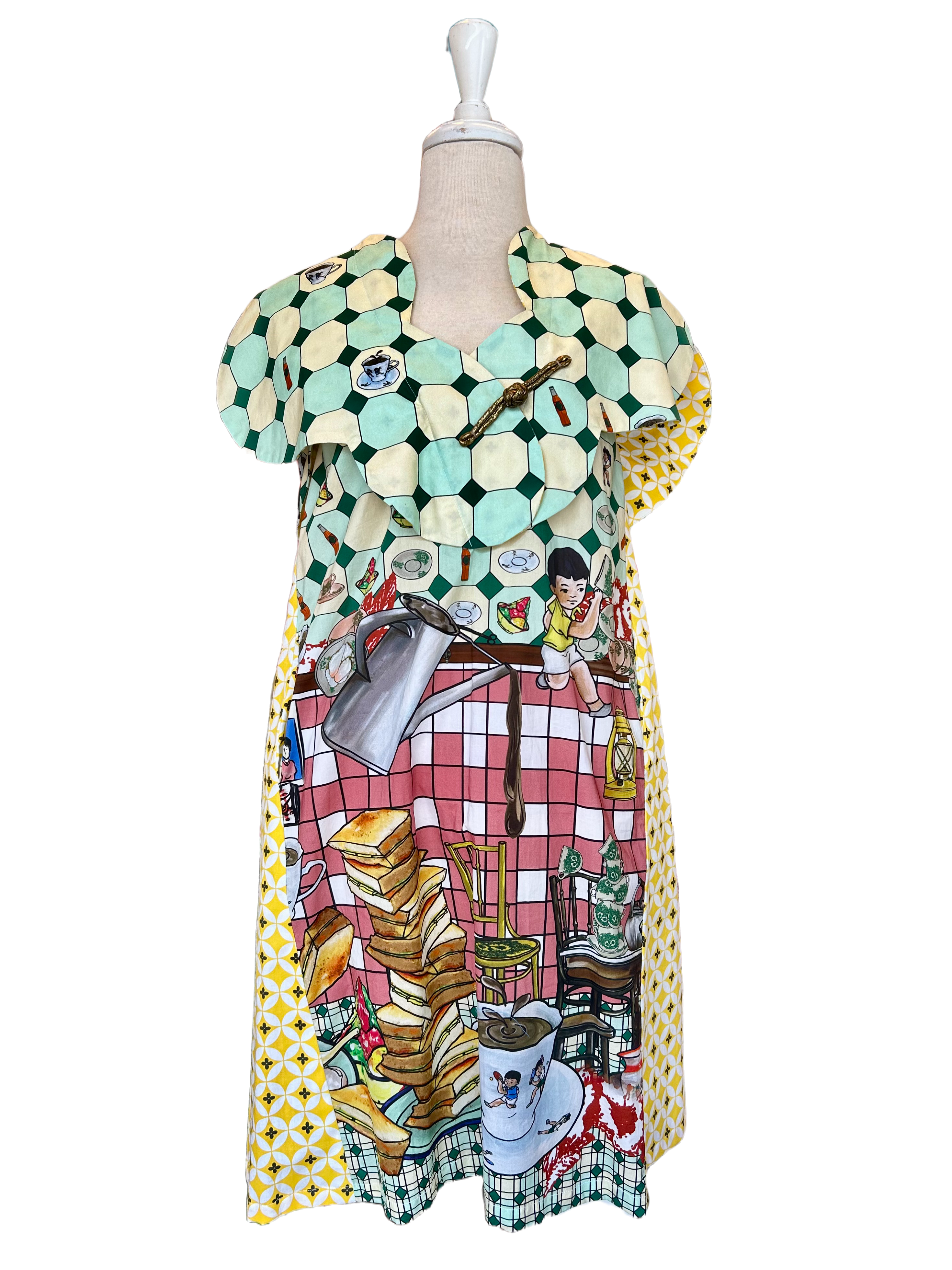 TRIOLOGIE | Kopitiam Petal Sleeve With Knot Dress
