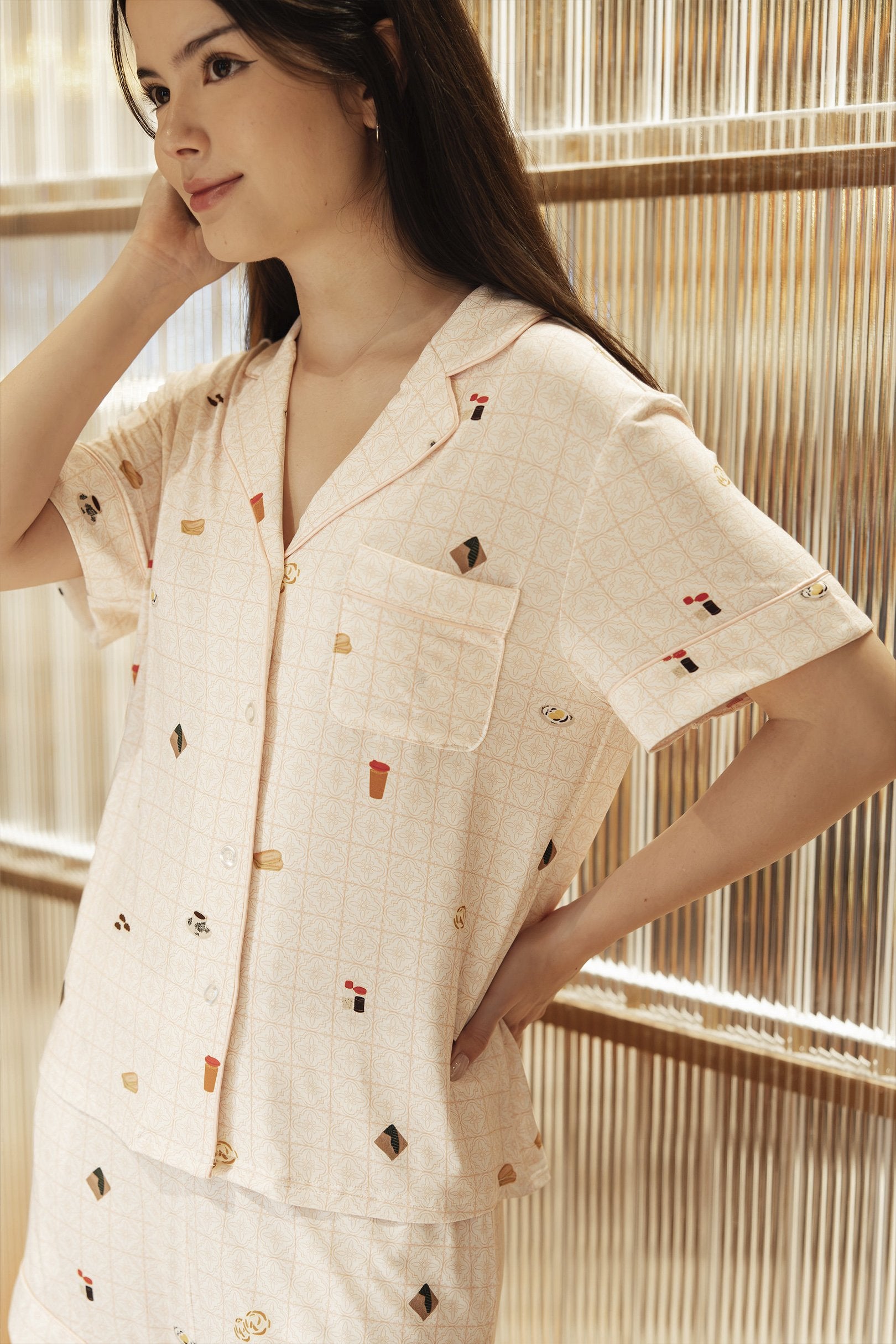 SELENIGHTCO | Signature Pyjamas Set | Kopitiam Blush