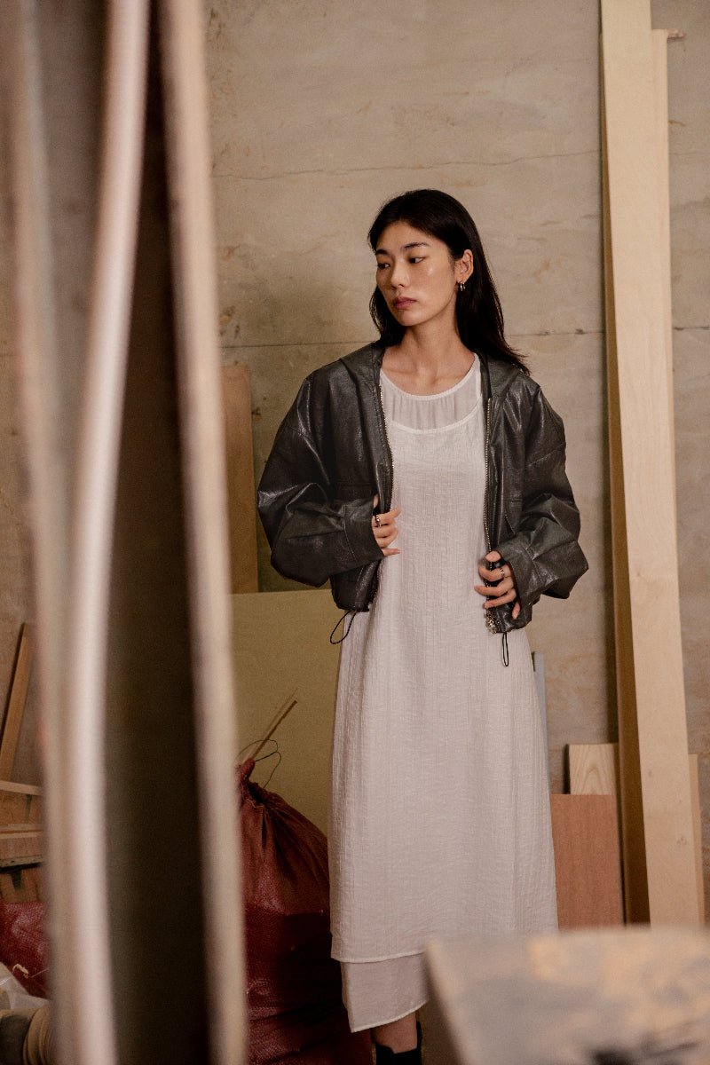 SAERO COLLECTIVE | Mok Textured Dress | White
