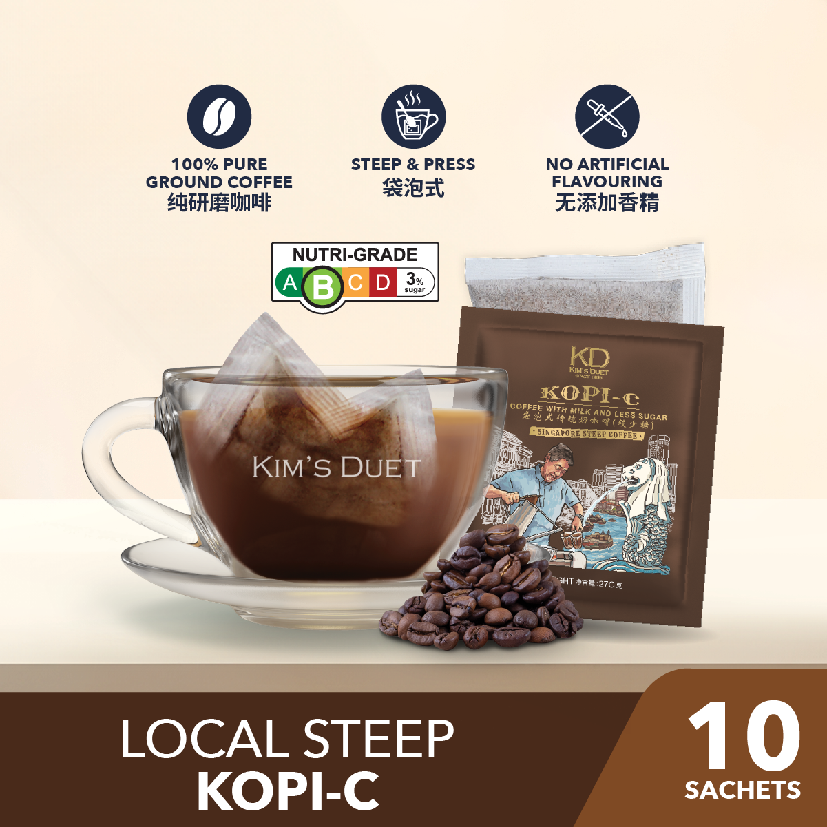 KIM'S DUET | Kopi-C (Coffee With Milk & Less Sugar)