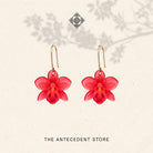 THE ANTECEDENT STORE | Red Orchid Earrings | Stories Of Singapore