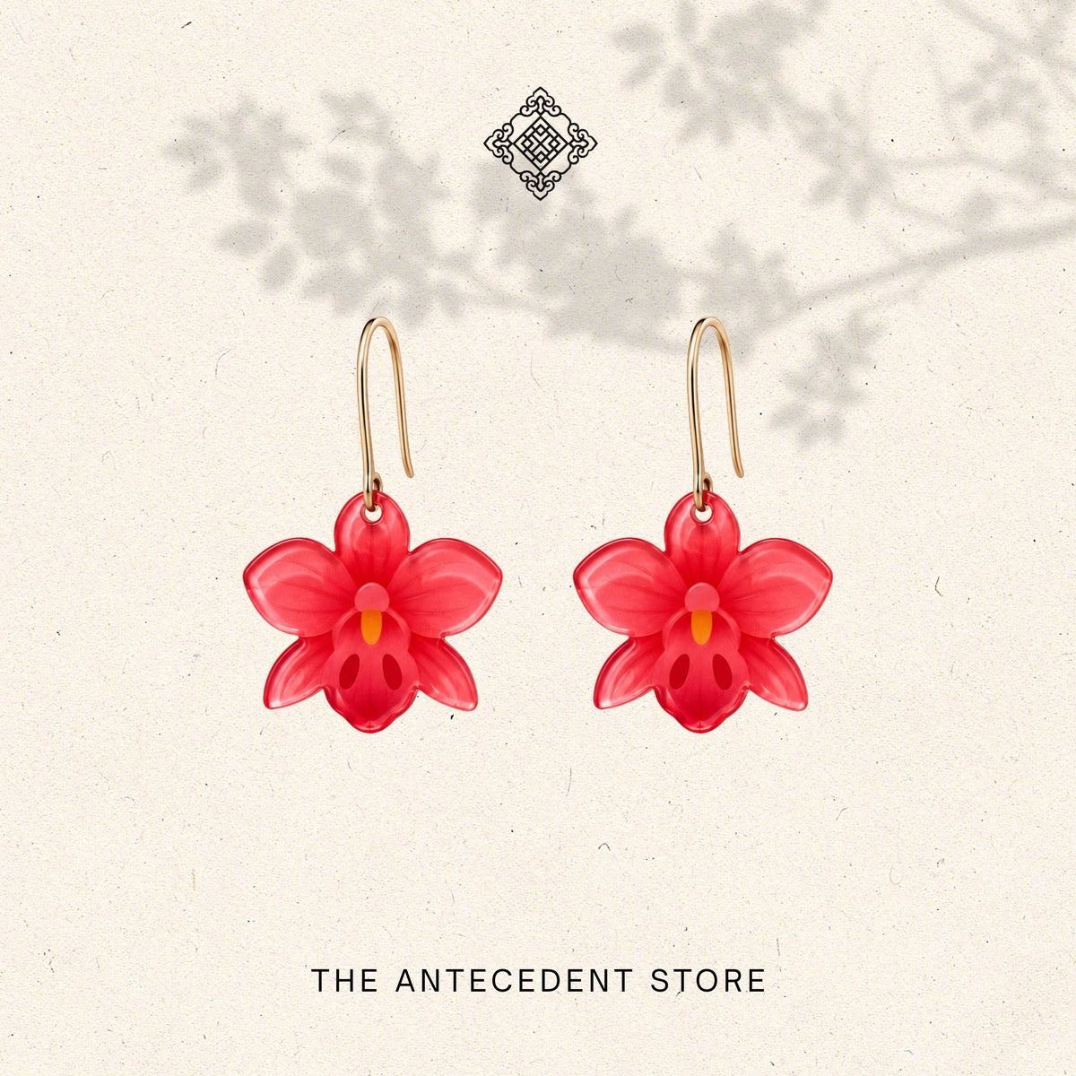 THE ANTECEDENT STORE | Red Orchid Earrings | Stories Of Singapore