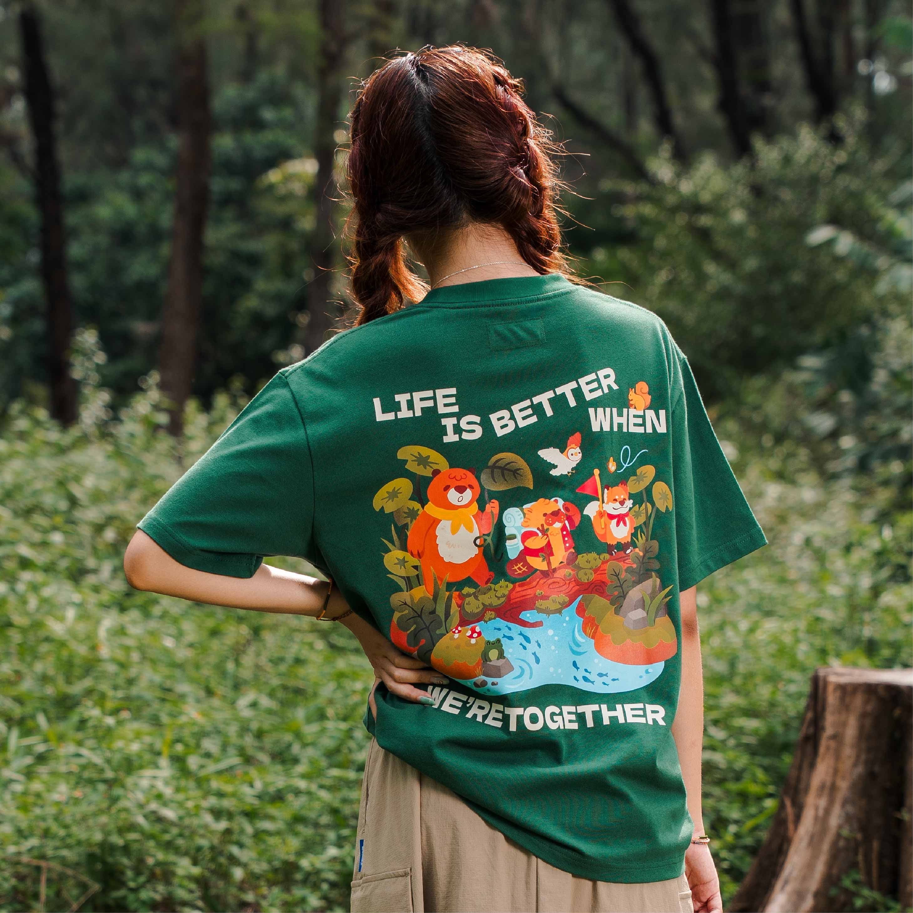 TALKING TOES | Better Together Oversized Tee | Green