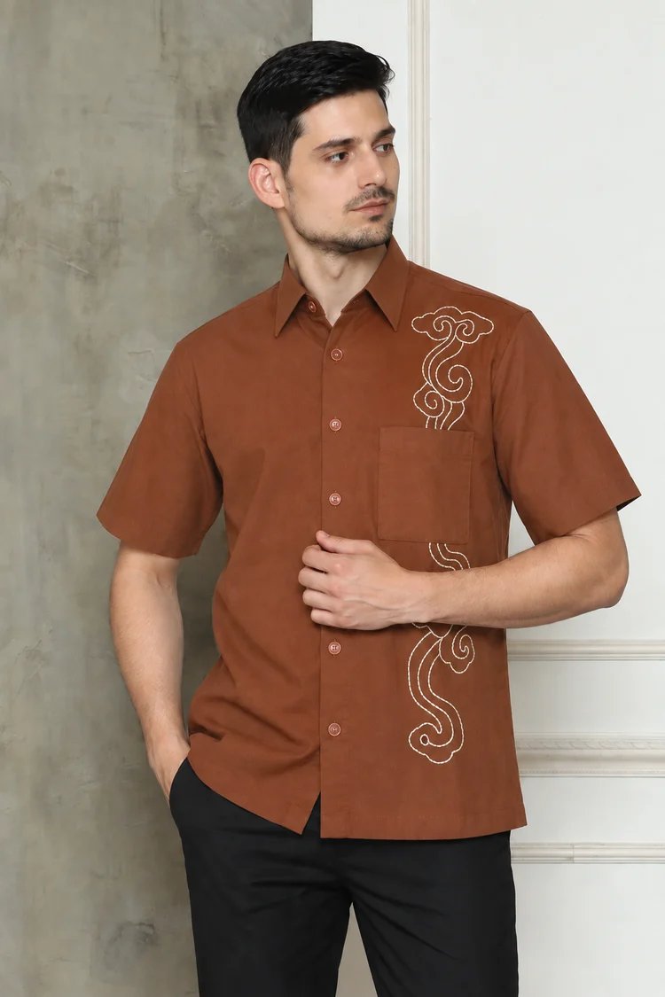 KANZI COLLECTION | Mens Batik Embrodered Shirt
