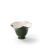 CRAFILAB | White Jade Clay Porcelain - Dark Green - Flower-Rim Cup