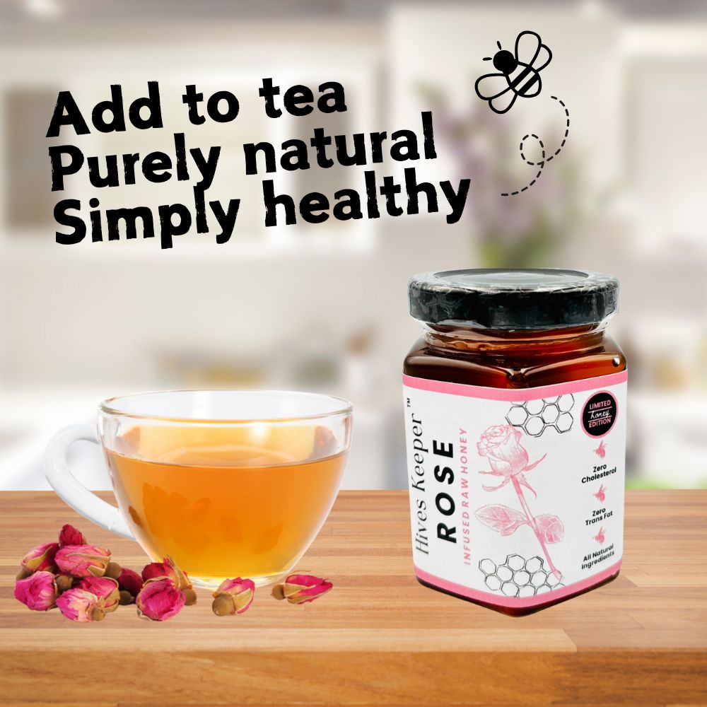 HIVES KEEPER | Infused Raw Honey (with Gift Box) - Rose Infused Raw Honey (Limited Honey Edition)