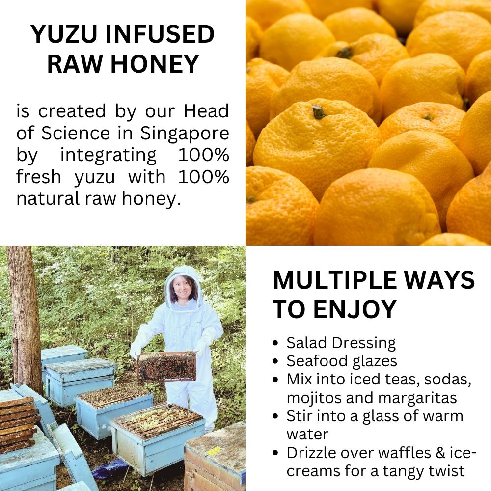HIVES KEEPER | Infused Raw Honey (with Gift Box) - Yuzu Infused Raw Honey