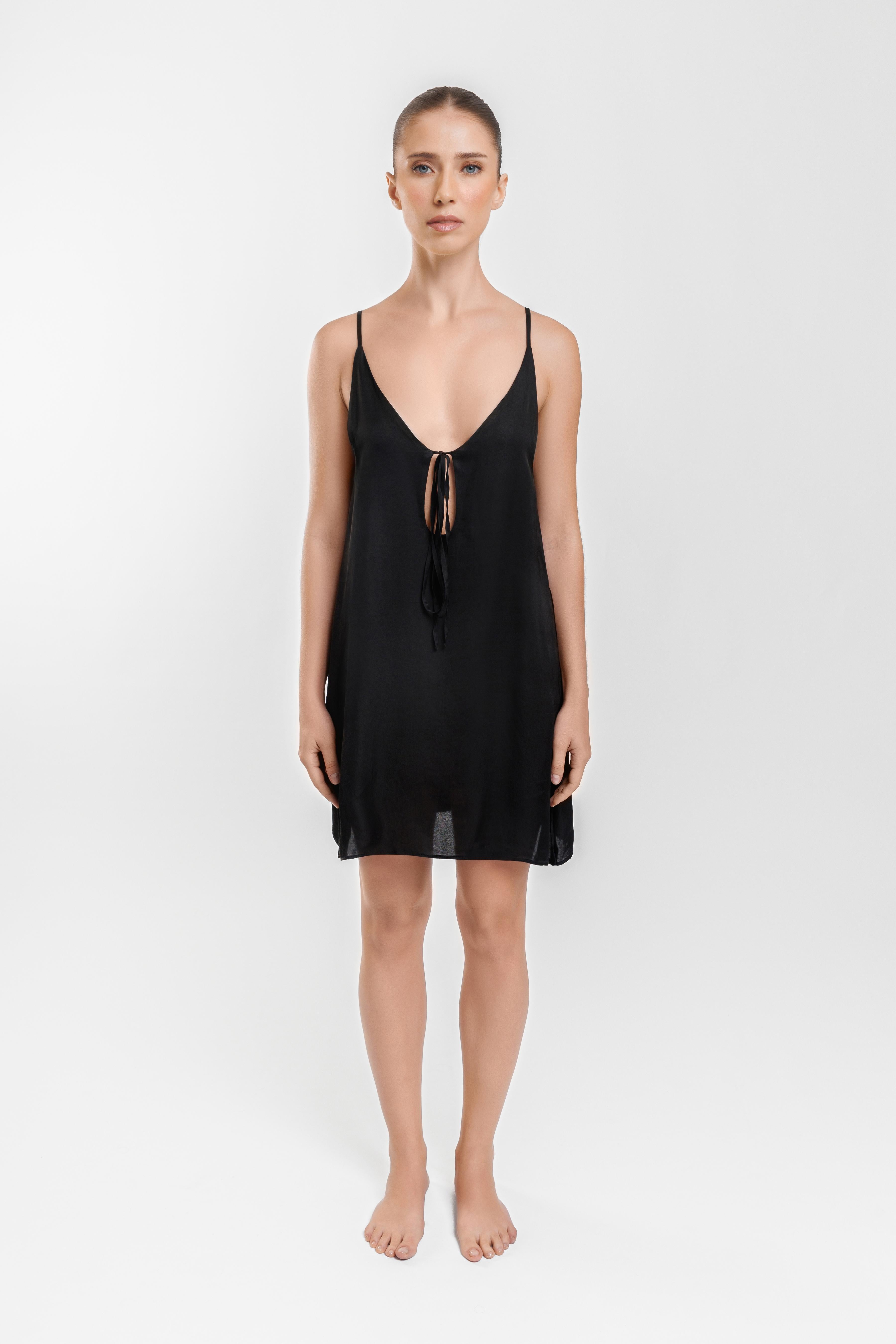 KATRUSS | Sleep Dress With Delicate Ties, Silken Glow