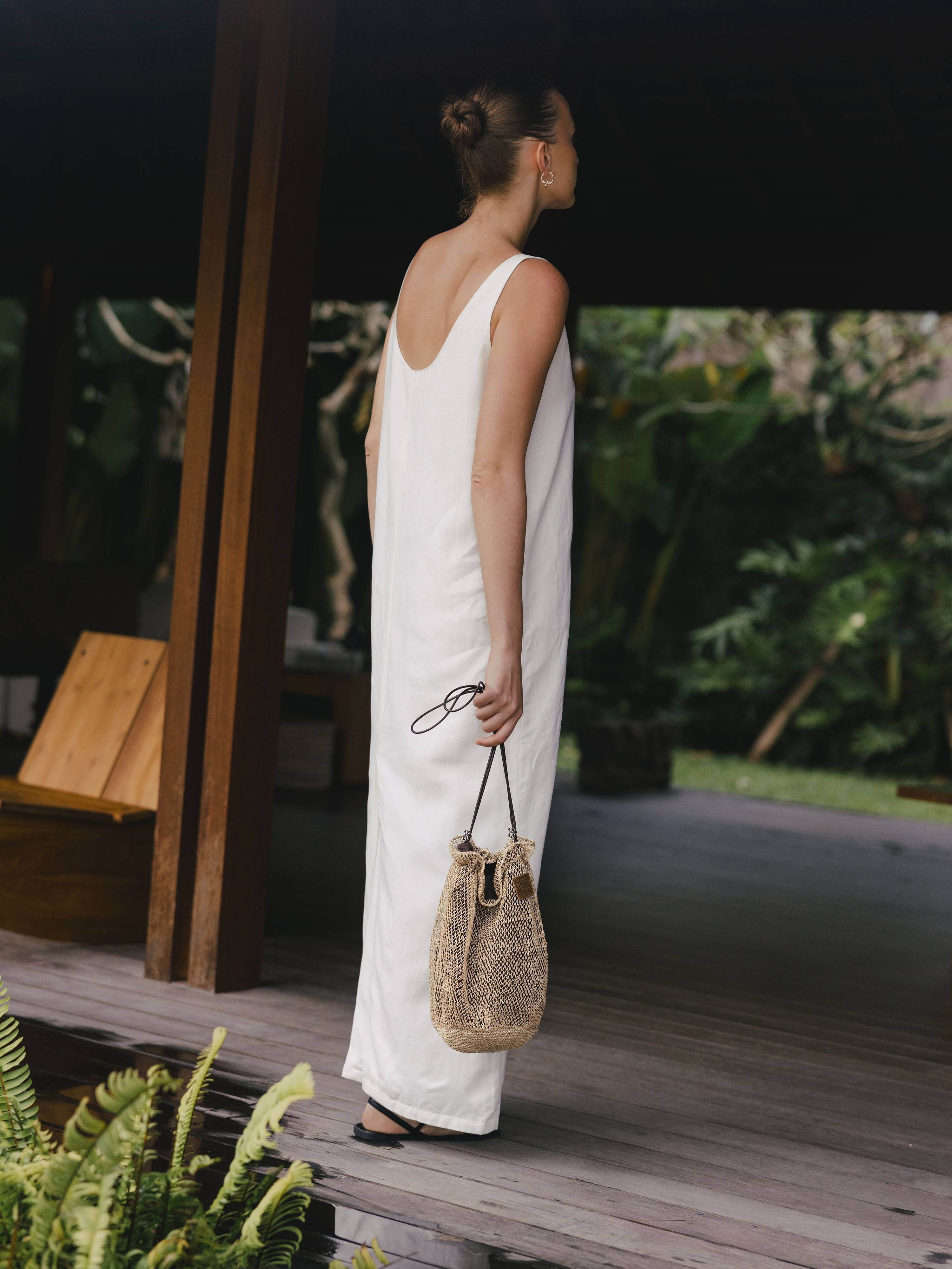 LAYERPLAN | Lena Buckle Linen Maxi Dress