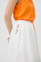 3EIGHTH | Futae Skirt In White Seersucker