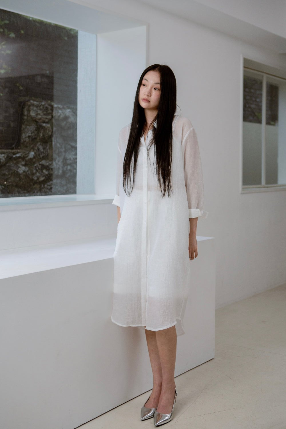 SAERO COLLECTIVE | Oreum Shirt V. 1 [Long Ver.] White
