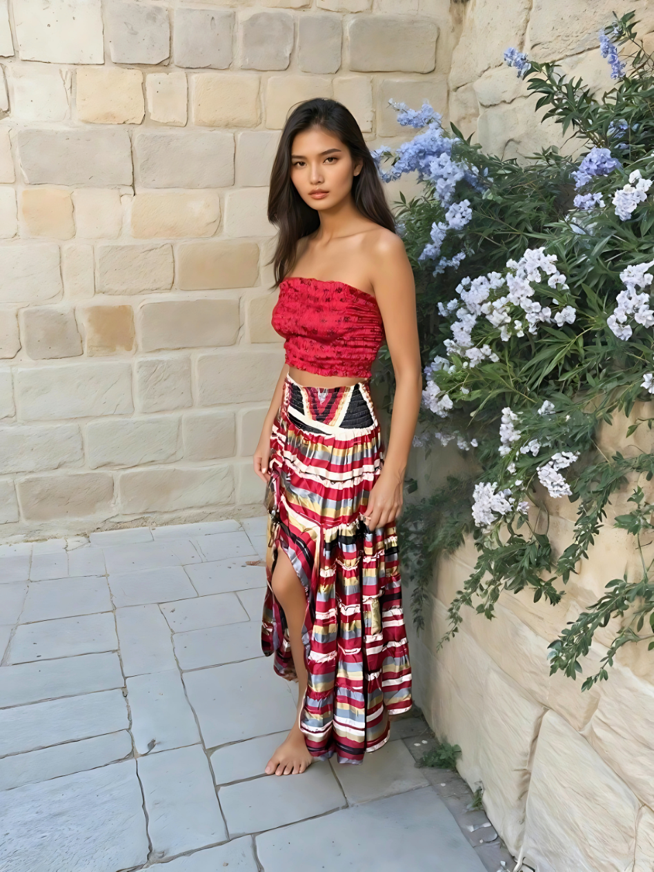 RAJA RANI | Modal Silk Tube Top & Skirt Set