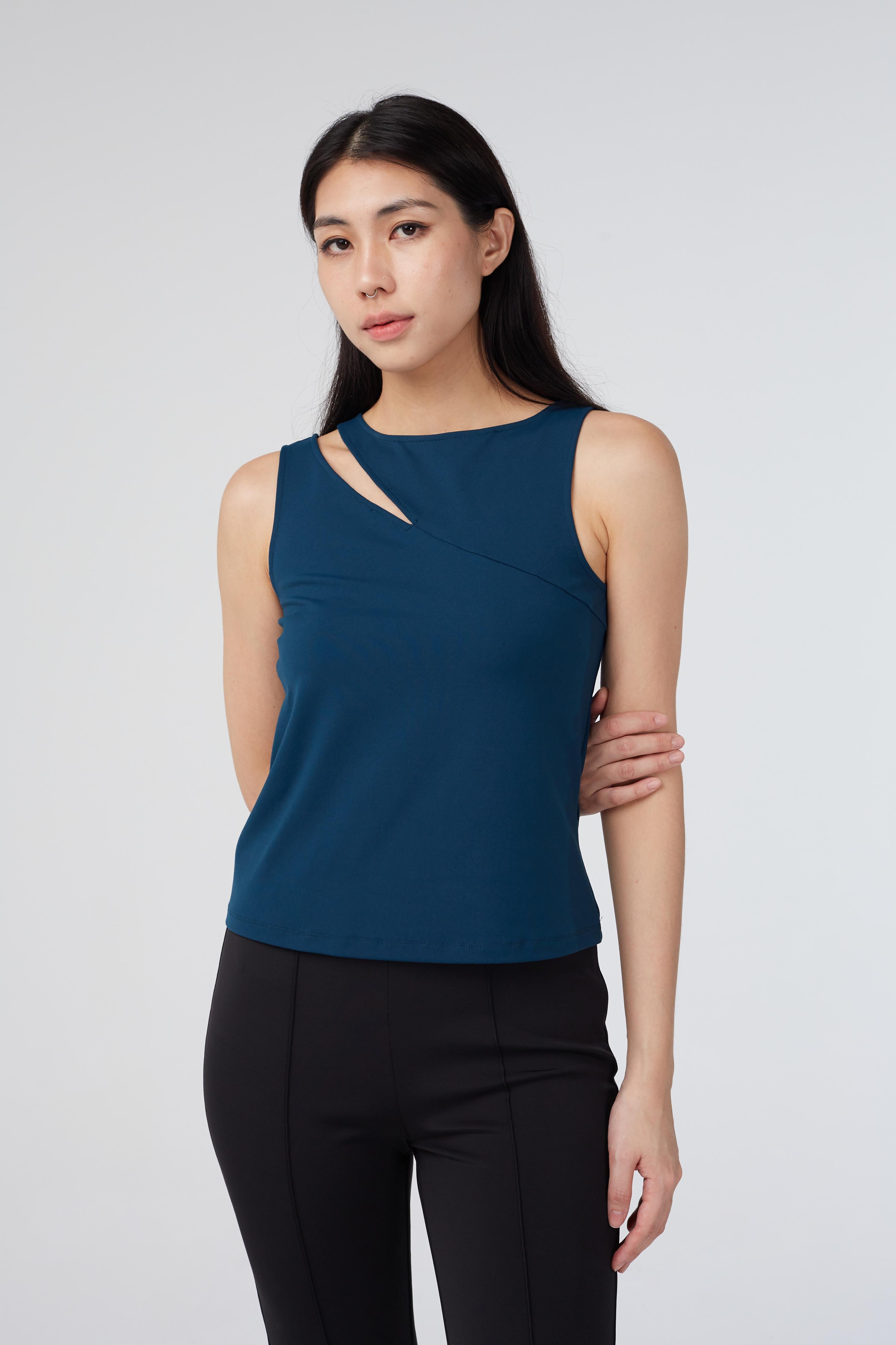 AS INTENDED | BETH Cutout Top In Prussian Blue