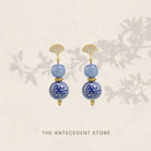 THE ANTECEDANT STORE | Good Fortune Kyanite Ginkgo Porcelain Earrings