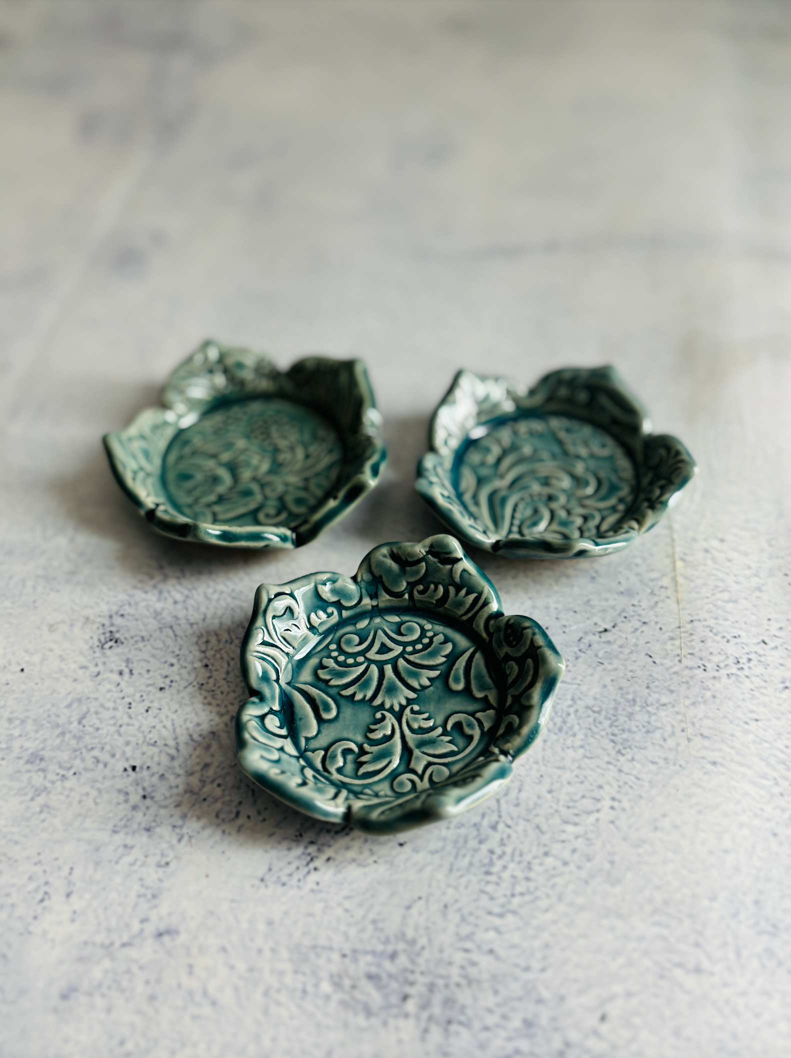 CERAMIC BY JAS | Handmade Ceramic Flower Tealight Holder S