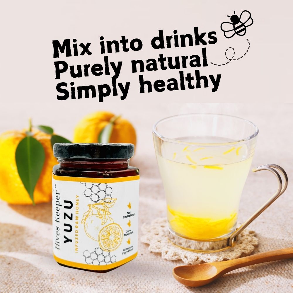 HIVES KEEPER | Infused Raw Honey (with Gift Box) - Yuzu Infused Raw Honey