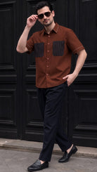 KANZI COLLECTION | Handloom Artisan Shirt - Terracotta