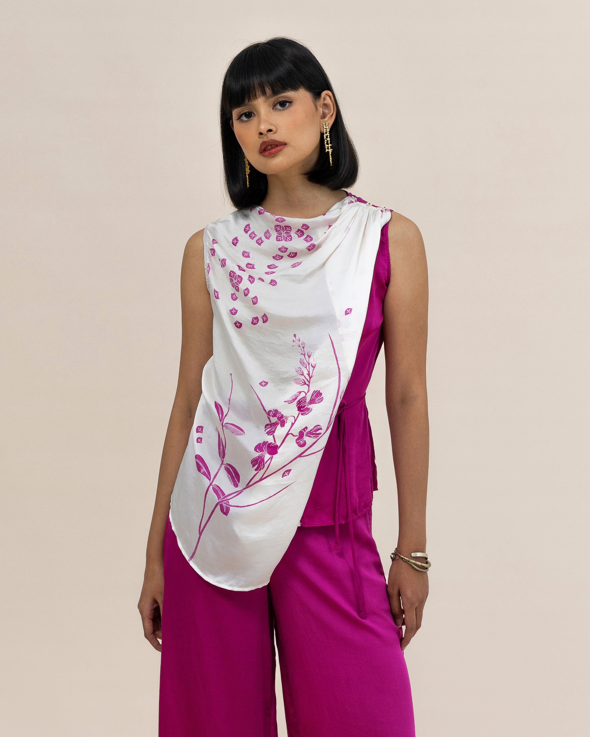 SUKKHA CITTA | KEMBANG - Drapped Ribbon Top