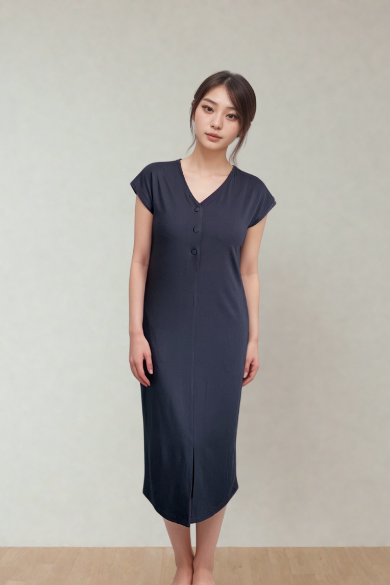 OLIVE BASICS | Ruth Reversible T-shirt Dress