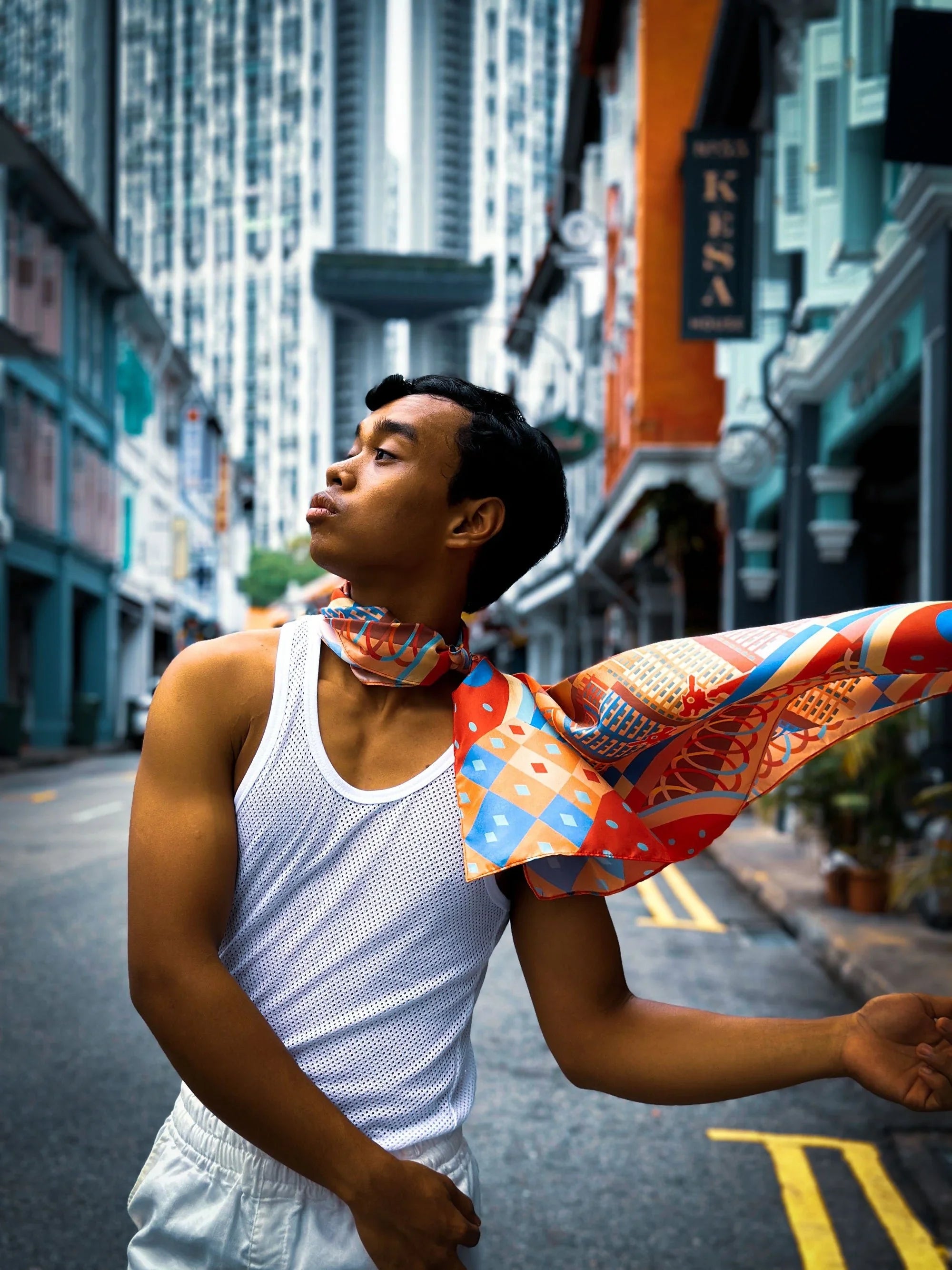 BINARY STYLE | Playground Memories Silk Scarf