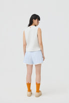 3EIGHTH | Musubi Henley Tank In Grey Marl