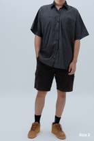 SAERO COLLECTIVE | Denim Short Sleeve Shirt | Black