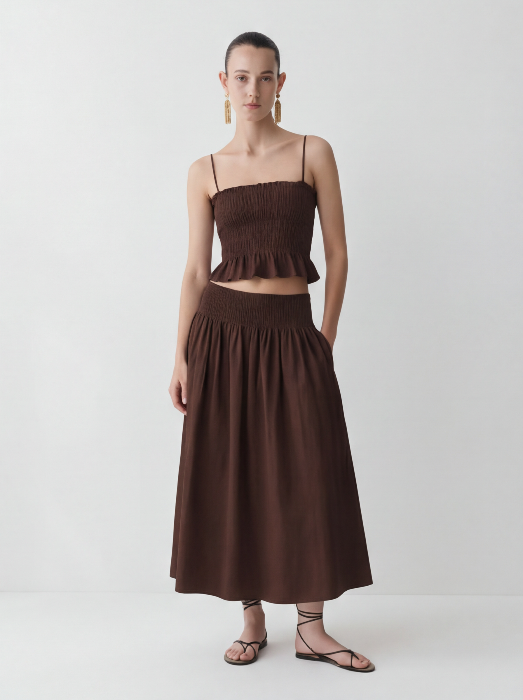 LAYERPLAN | Vera Gathered Midi Skirt