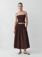 LAYERPLAN | Vera Gathered Midi Skirt