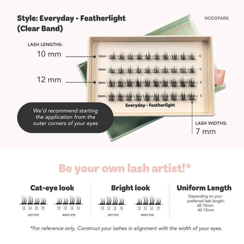 NODSPARK | Clear Band Everyday Featherlight Lazy Lashes