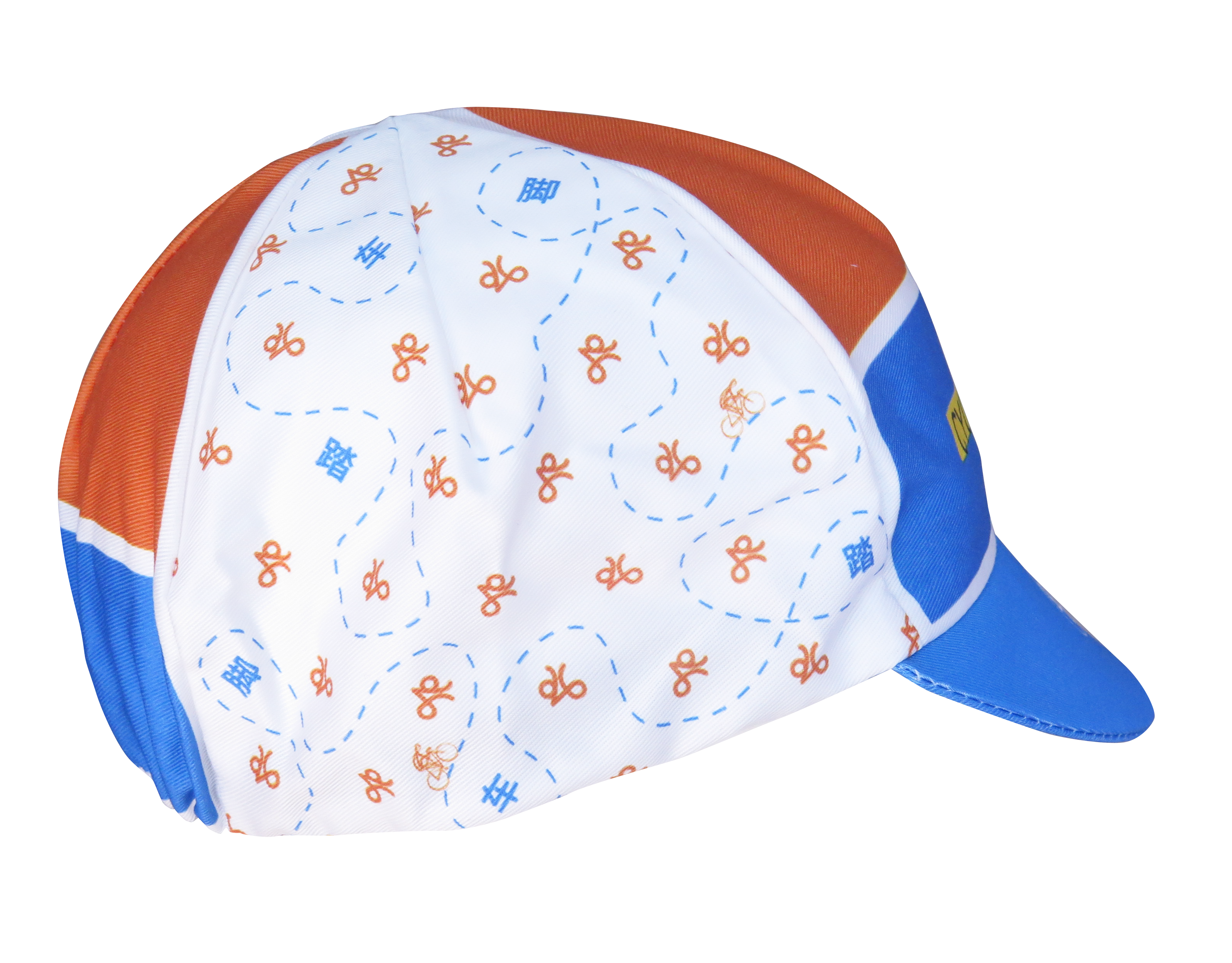 A DESIGN BY TAKACHYA | Cycling Cap - Cycle Shiok Orange Blue