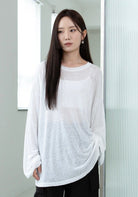 SAERO COLLECTIVE | Myeon Long Sleeve Top | White