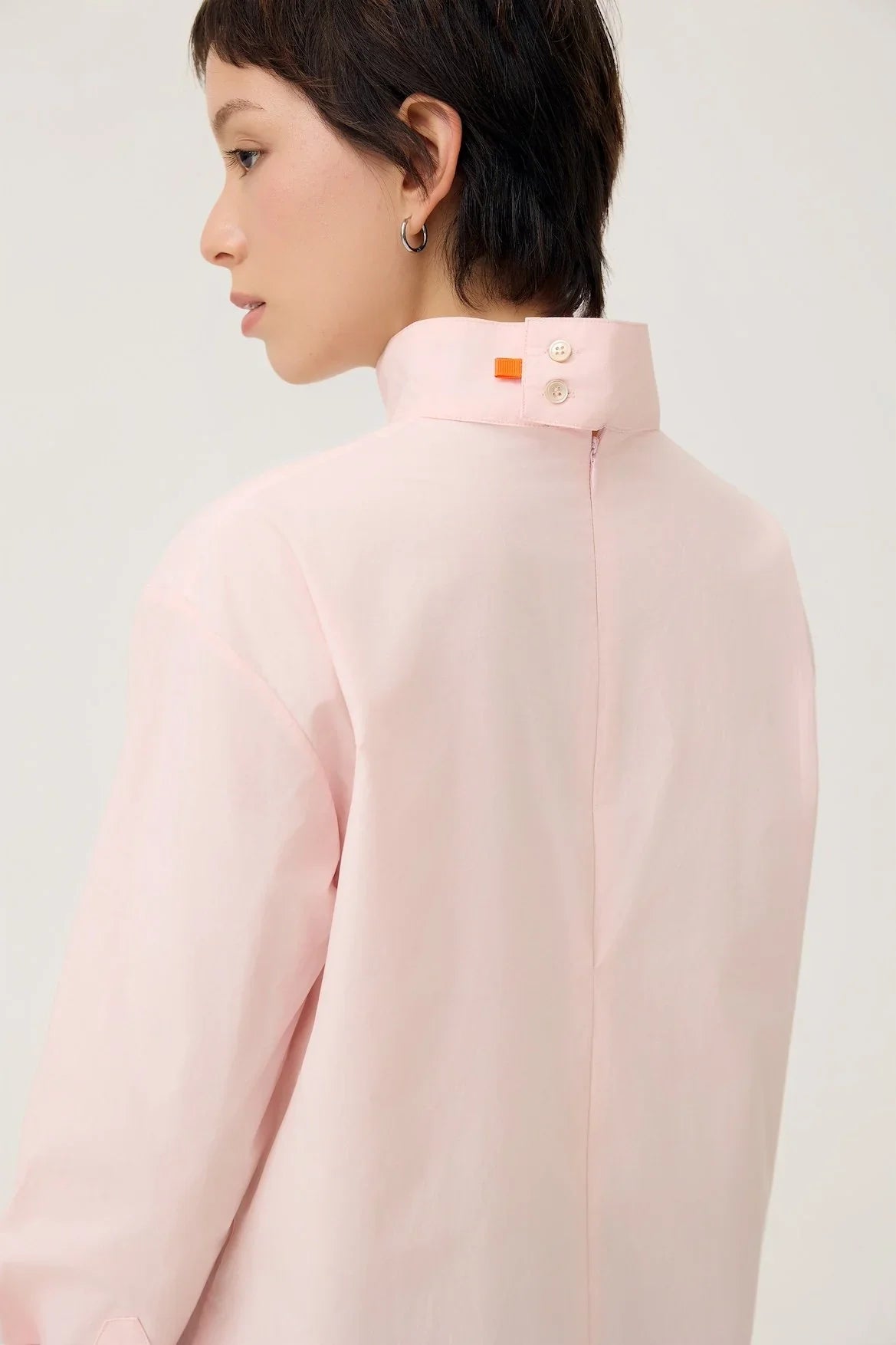 3EIGHTH | Oki Scarf Collar Top in Sakura Pink