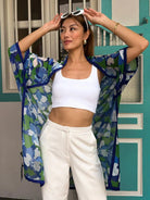 BINARY STYLE | Blue Orchid Party Scardigan