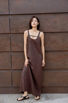 LAYERPLAN | Lena Buckle Linen Maxi Dress