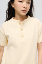 3EIGHTH | Military Henley Tee in Cream