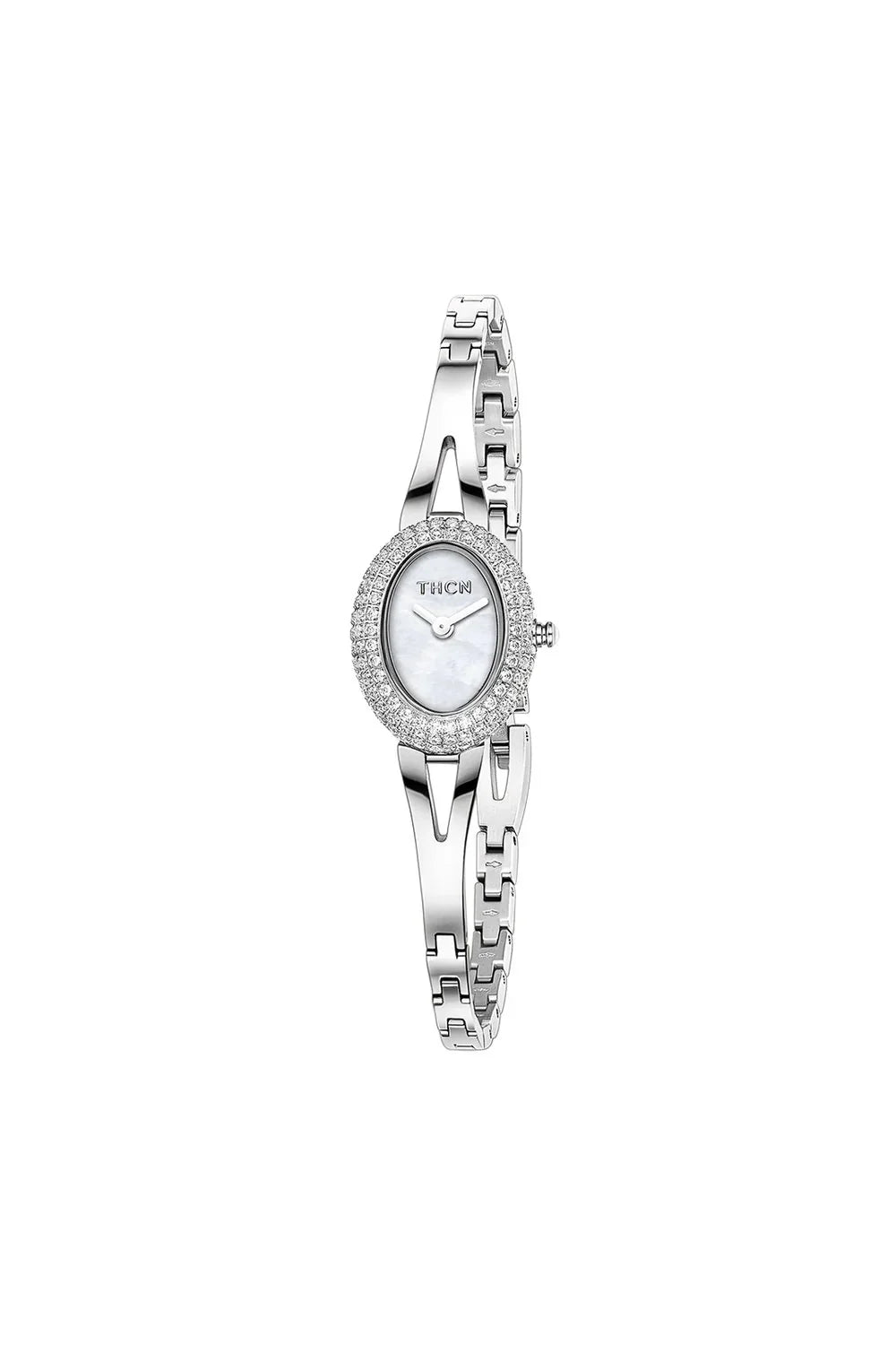 BLACK BY BLUE BRAVE | THCN N· I Mini Mother-of-Pearl Dial Silver Jewelry Watch