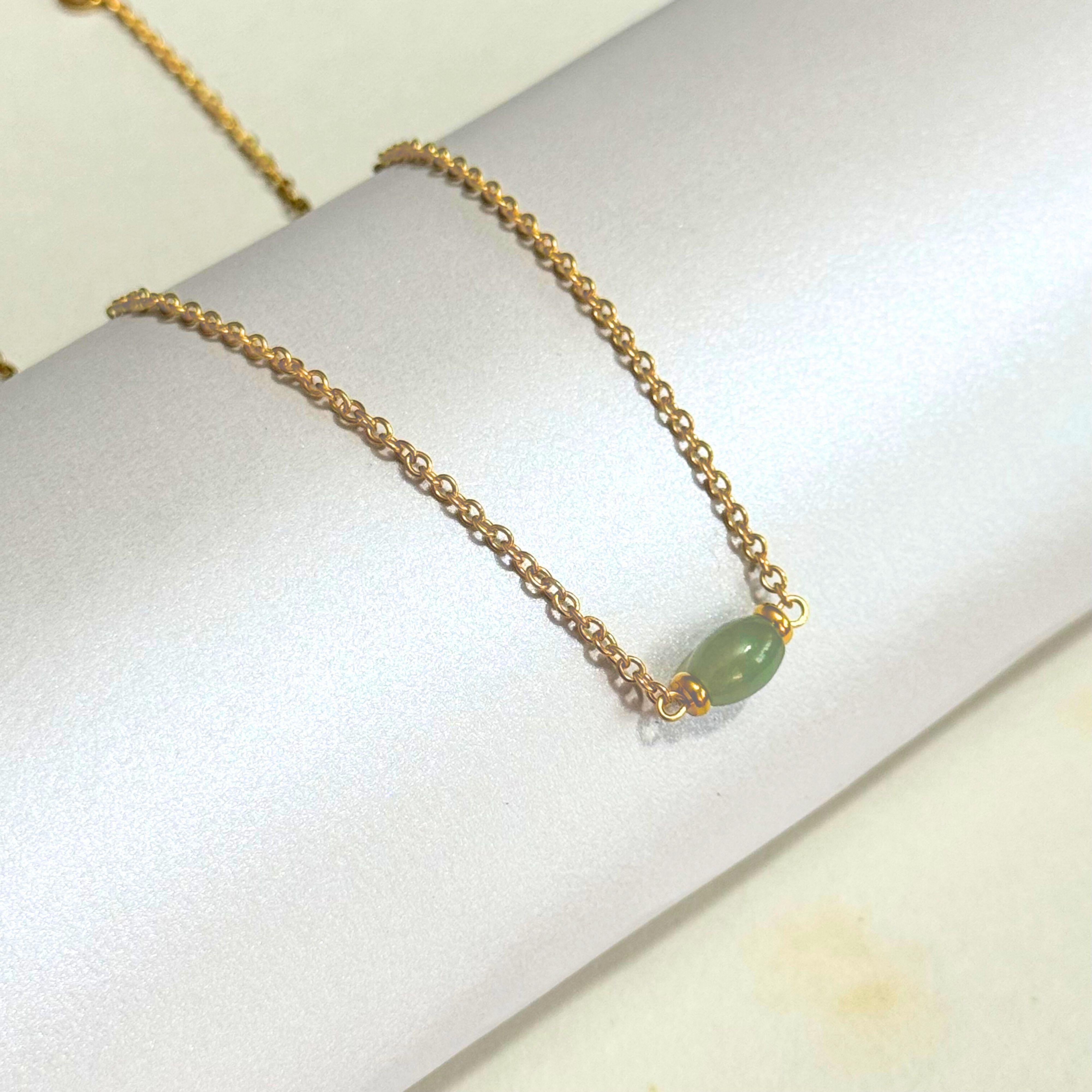 THE ANTECEDANT STORE | N - Minimalist Burmese Jade Necklace