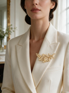 FOUNDATION JEWELLERS | 18K Yellow Gold Natural Diamond Pendant Brooch - PP101337