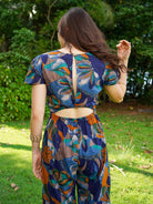 NIMBU | Calypso Women's Jumpsuit In Ocean Mosaic