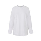 LAYERPLAN | Boyfriend Fit Tencel Blend Long Sleeve Top