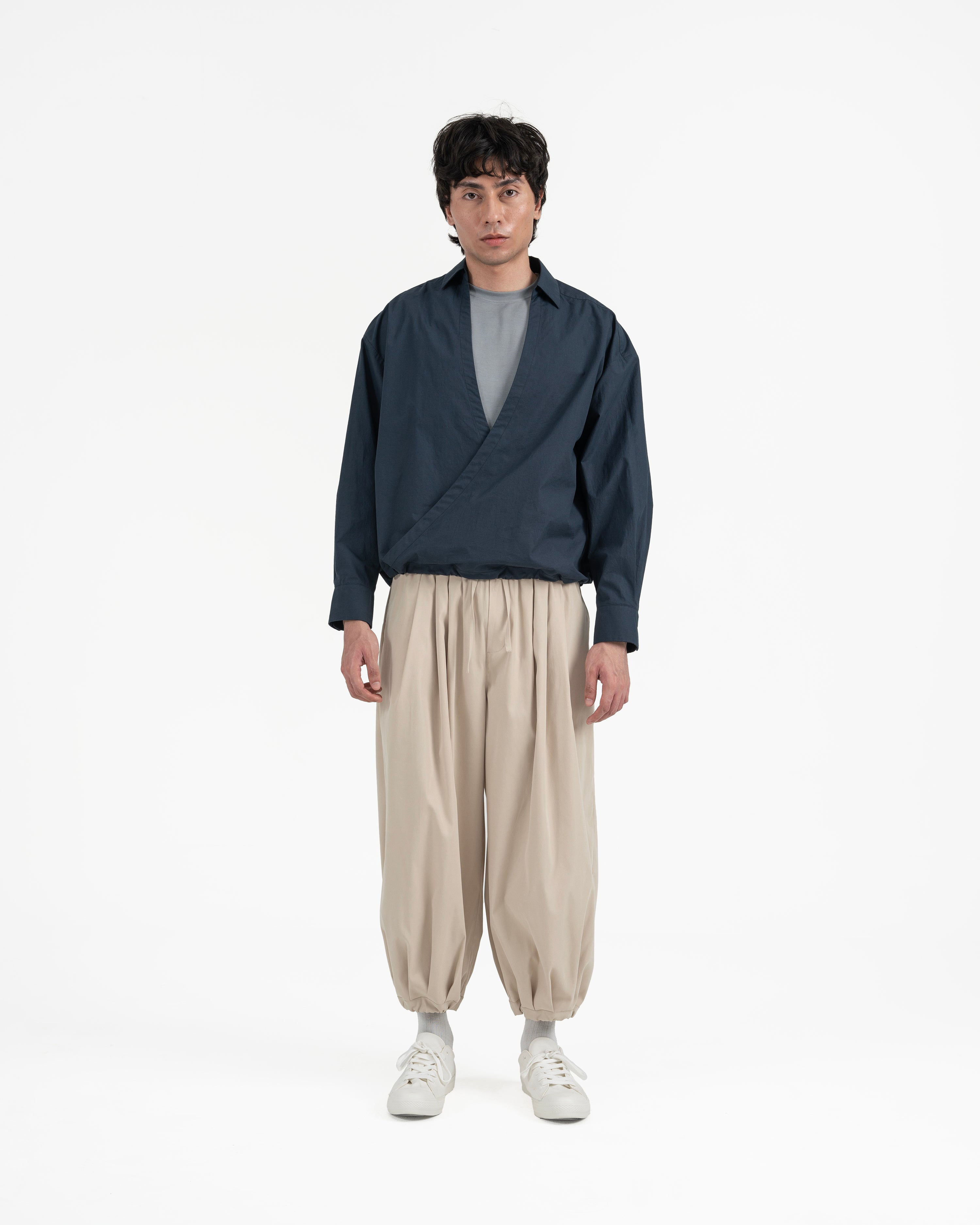GRAYE | Gathered Wrap Shirt