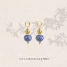 THE ANTECEDANT STORE | Good Fortune Porcelain Huggies Earrings
