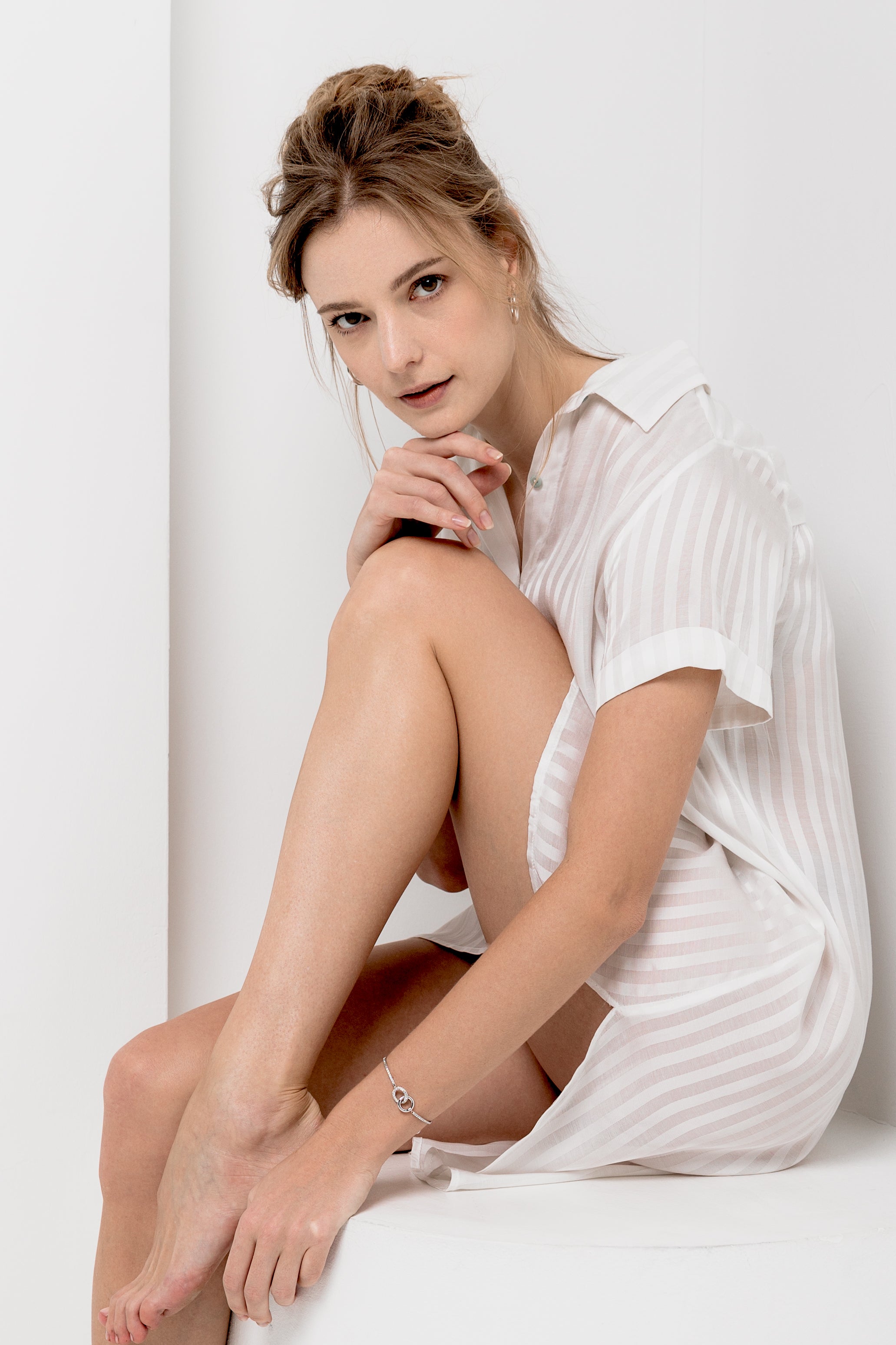 KATRUSS | Shirt Dress, Sunlit Stripes