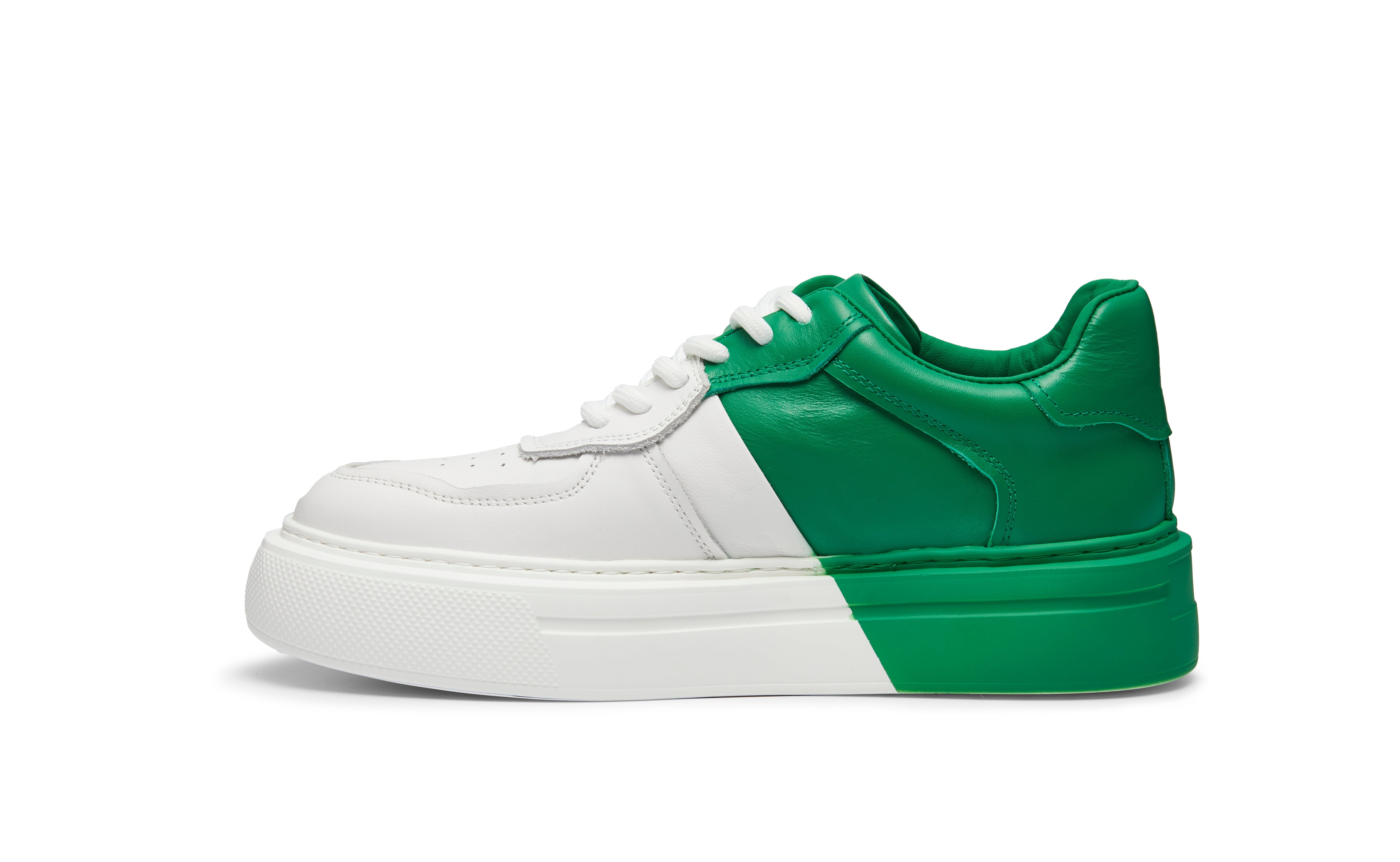 PROJECTWEAR | Fergie Dual Colour Leather Sneaker Green