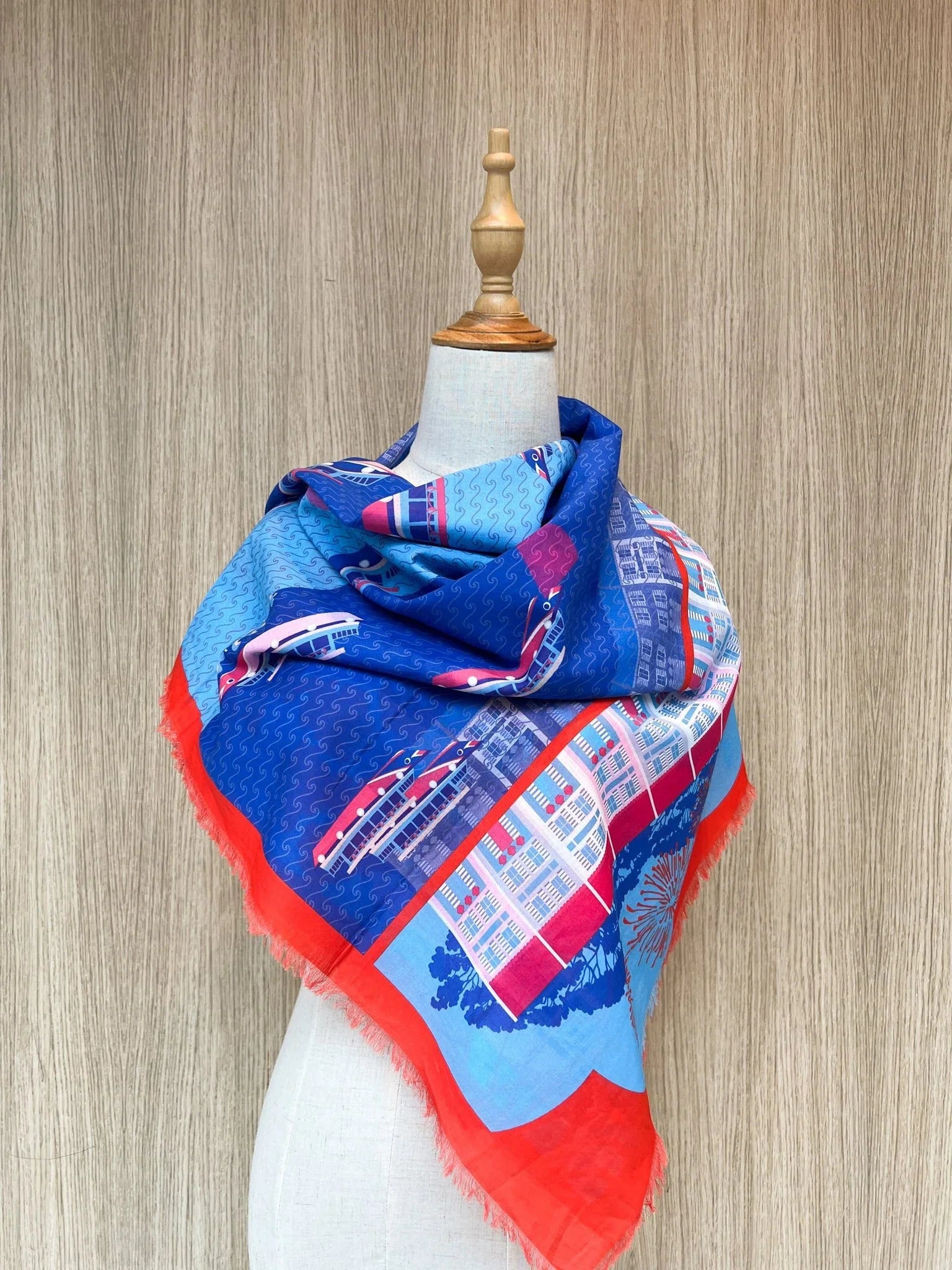 BINARY STYLE | Night At The Singapore Quay Silk Scarf