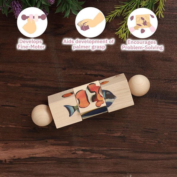 NIMBU | Toddler's Rubik's Cube - Rotating Puzzle