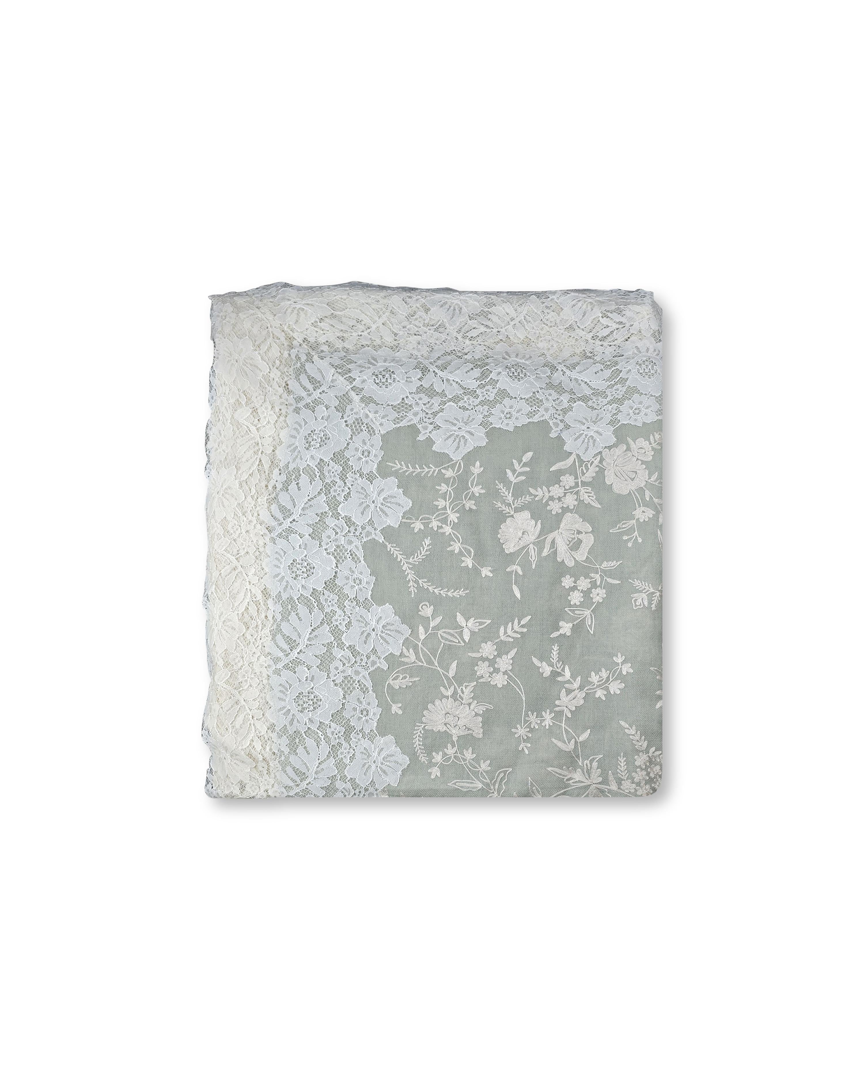 QUEENMARK | AN EMB Air Work Jaali 4 Sided Lace 7a