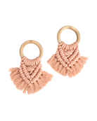 MEJA MAISON DE BALI | The AmourMacrame Napkin Ring by Meja - Rose Tan