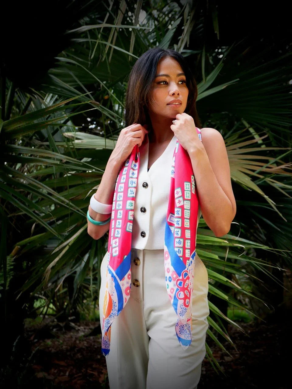 BINARY STYLE | Aunty's Winning Hands Premium Silk Scarf
