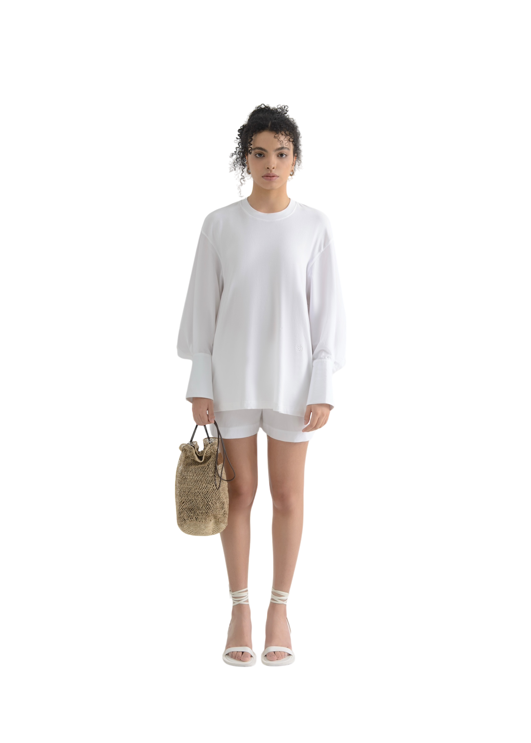 LAYERPLAN | Embroidered Elastic Waist Shorts